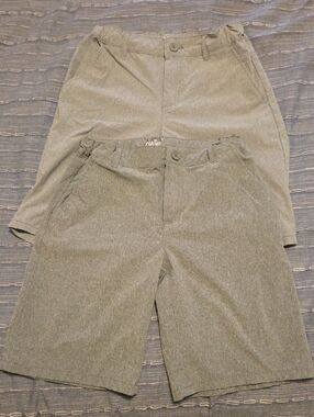 Two Pair Cat & Jack Boys Shorts, Gray, Size 14
